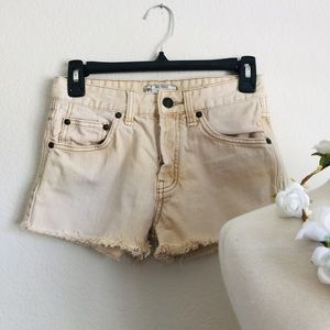 Free People Washed-Out Frayed Shorts